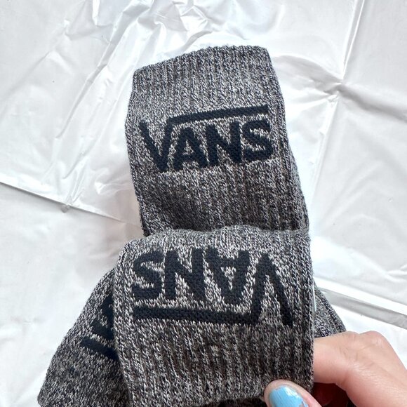 3 Pairs VANS Sport OFF THE WALL CREW Cotton Sock Mens 6.5-9 M Streetwear Gray - Picture 3 of 6